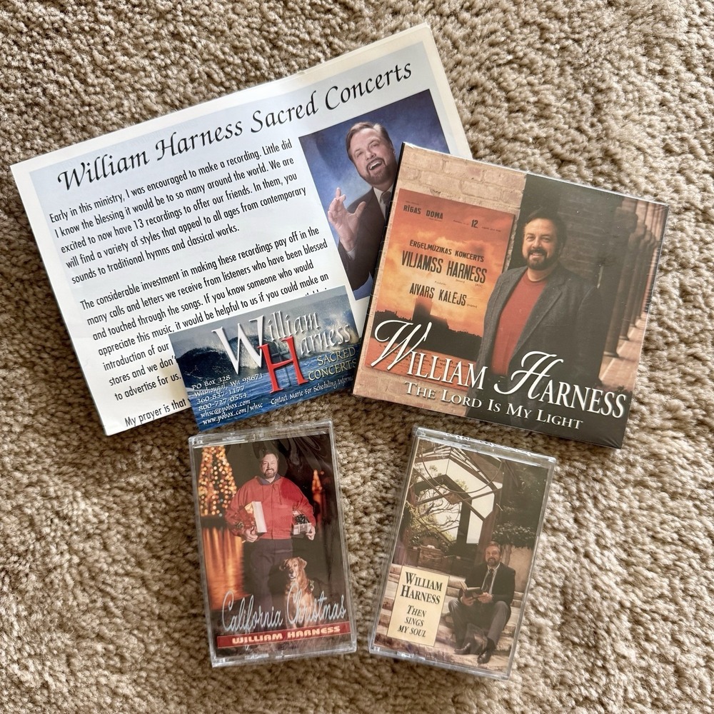 William Harness Gospel CD Cassette Lot Sealed California Christmas Private Press